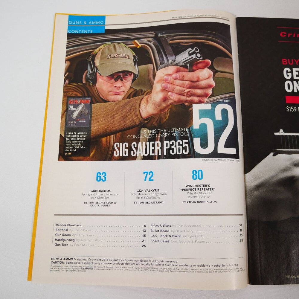 Lot Of 8 Guns & Ammo Magazines 2018 Issues Featuring Firearms & Accessories - Picture 7 of 16